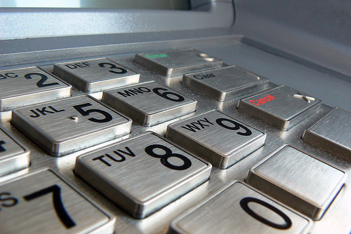 ATM keypad