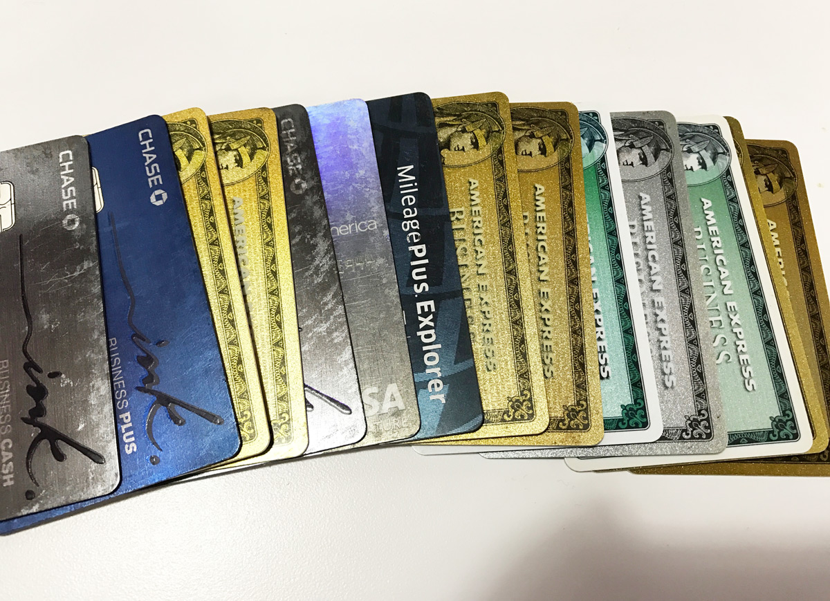stack of credit cards