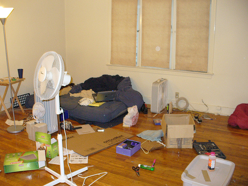messy apartment