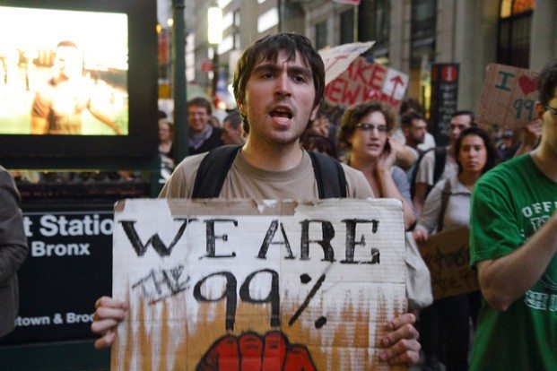 occupy wall street protester - 99 percent