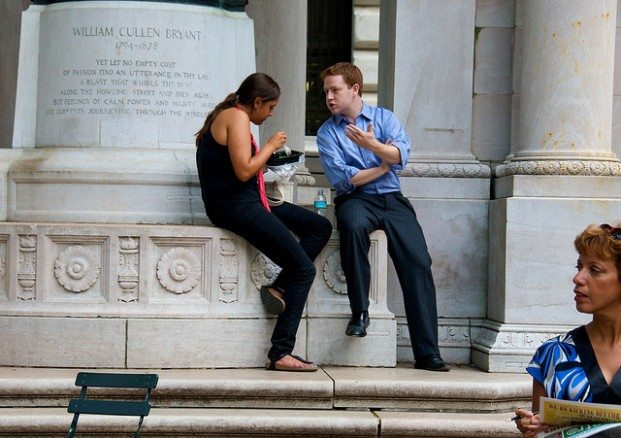 Couple talking