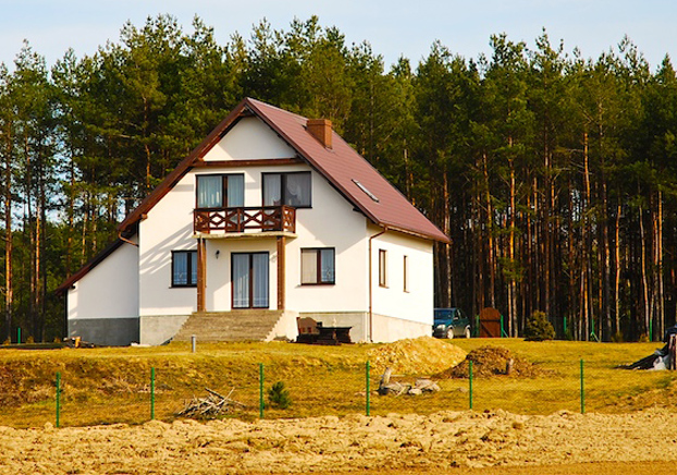 Farmhouse in Field by Mateusz Stachowski for No to Low Money Down Mortgages