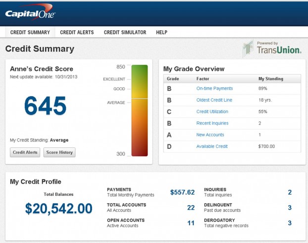 capital one credit tracker