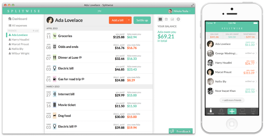 Splitwise – keep track of shared expenses - TapSmart