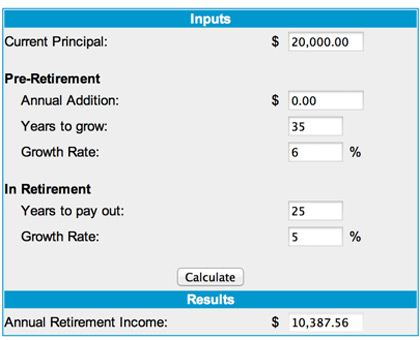 Here's what you'd earn at 5%.