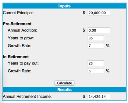 Here's what you'd earn at 7%.