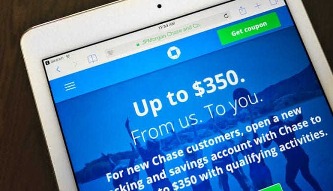 new chase checking account coupon