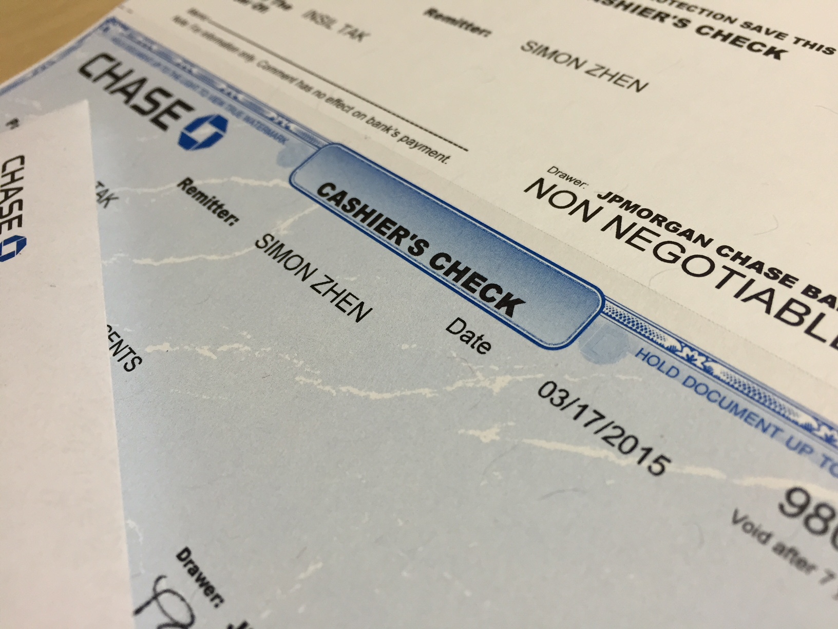 Chase Cashier's Check Template