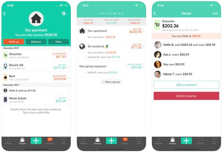 Manage group expenses with Splitwise - 3 apps to track your money