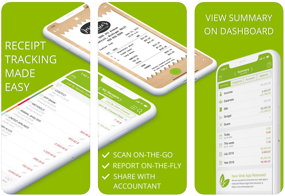 Foreceipt iPhone App
