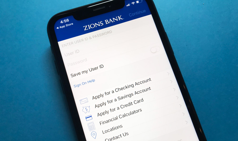 Zions Bank iPhone App