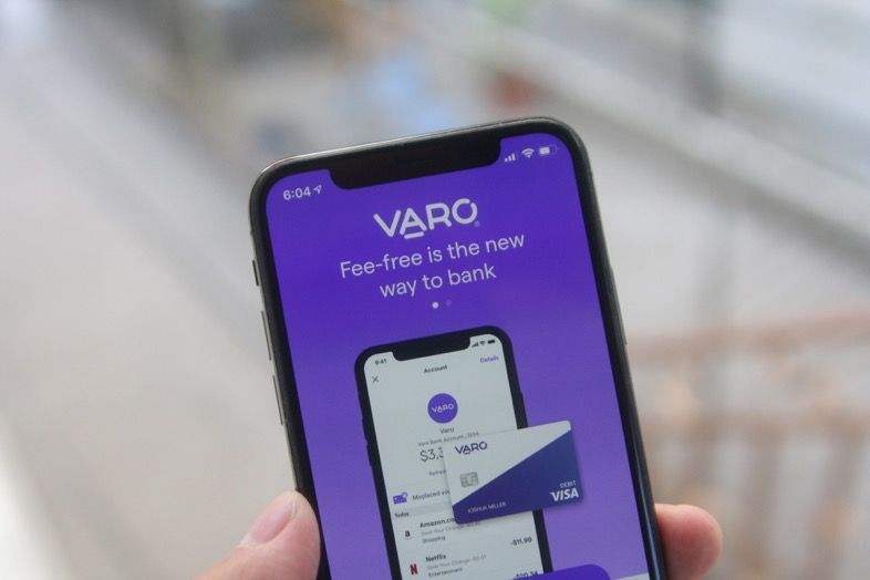 varo bank account mobile app on iphone